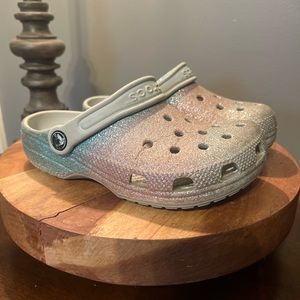 Girls Glitter Crocs